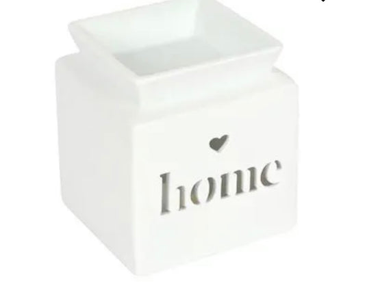 White Home Cut Out Oil & Wax Burner