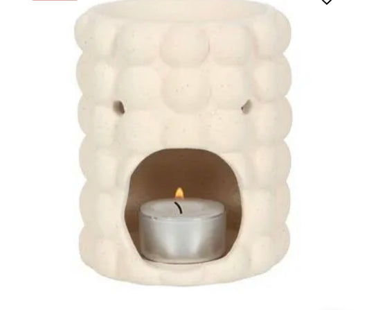 Cream Speckle Bubble Oil & Wax Burner