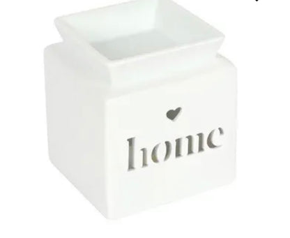 White Home Cut Out Oil & Wax Burner