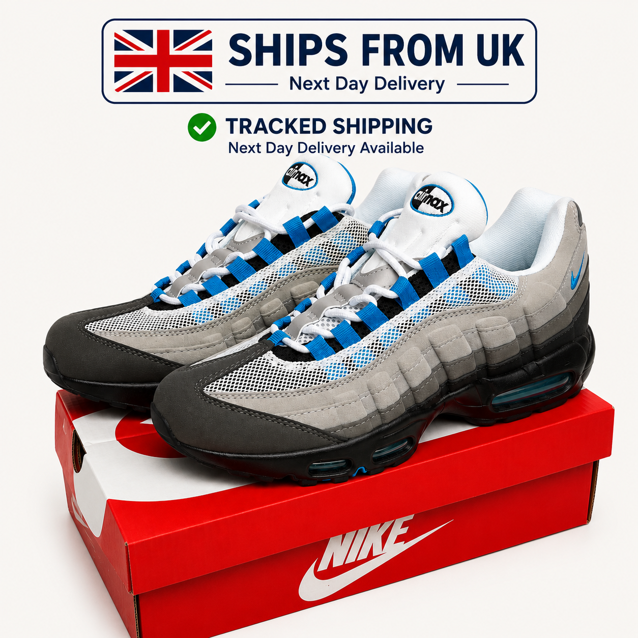 95 Style Trainers - Crystal Blue
